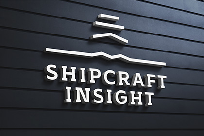 SI logo - wall signage simulation